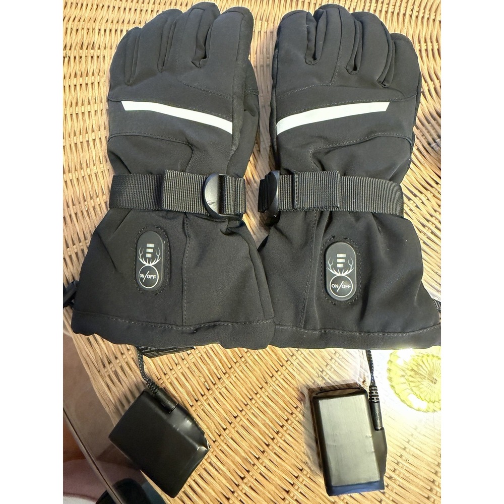 NEW Savior Heated Gloves - Men's Womens - Black - M Box WITH CHARGER BATTERIES